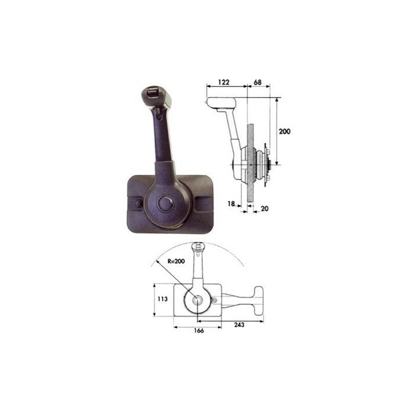 Mor Mando Morse Lateral Con Power Trim Mercruiser Volvo Penta