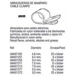 ABRAZADERA MAMPARO 7.9 mm (25)