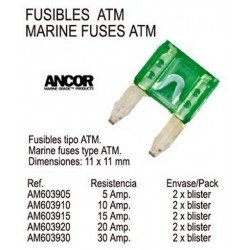 FUSIBLES ATM 15 AMP.