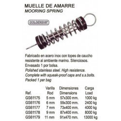 MUELLE AMARRE C/GOMA 9MM.