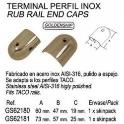 TERMINAL PERFIL INOX 57 mm...