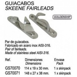 GUIACABOS INOX. -PAR- 148 MM.