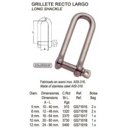 GRILLETE RECTO LARGO 0 6MM...