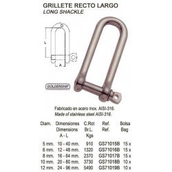 GRILLETE RECTO LARGO 0 8 MM...