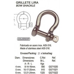 GRILLETE LIRA 0 6MM (PACK 2)
