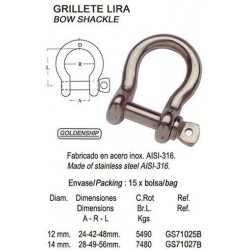GRILLETE LIRA 0 12 MM (PACK...
