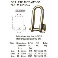 GRILLETE AUTOMATICO INOX 5...