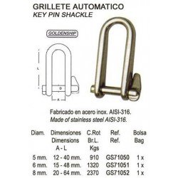 GRILLETE AUTOMATICO INOX 6