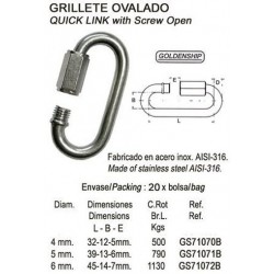 GRILLETE OVALADO 4 MM (PACK...