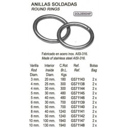 ANILLA INOX SOLDADA 6X30...