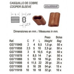 CASQUILLO BRONCE P/CABLE 2...