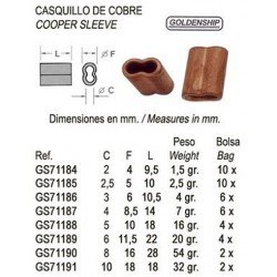 CASQUILLO BRONCE P/CABLE...