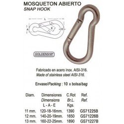 MOSQUETON ABIERTO 11X120MM...