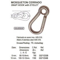 MOSQUETON CERRADO 10X100...