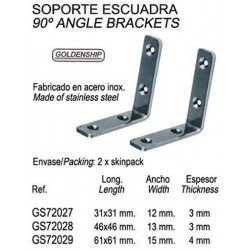 ESCUADRA INOX 46X46 (PACK 2)