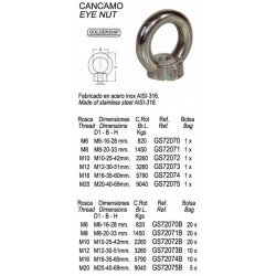 CANCAMO DIN 582 M16 (PACK 10)