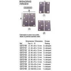 BISAGRA INOX 40X40 (PACK 2)