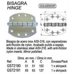 BISAGRA INOX OVAL 126X127