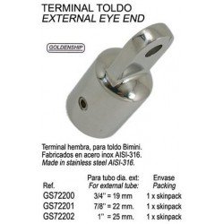 TERMINAL TOLDO 22 MM.