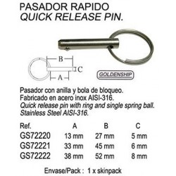 PASADOR RAPIDO 6 MM.