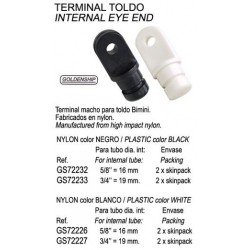 TERMINAL MACHO NYLON BLANCO...