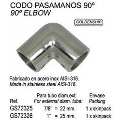 CODO INOX 90Âº 1" 25MM