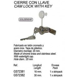 CIERRE C/LLAVE 30MM.